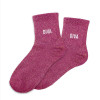 photo-Chaussettes - Femme - Rose avec paillettes - Diva - Taille 36/42 - Humour - Cadeau