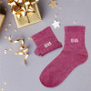 Chaussettes - Femme - Rose avec paillettes - Diva - Taille 36/42 - Humour - Cadeau