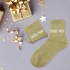 Chaussettes - Femme - Vert avec paillettes - Casse-pied - Taille 36/42 - Humour - Cadeau