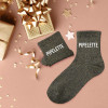 Chaussettes - Femme - Noir avec paillettes - Pipelette - Taille 36/42 - Humour - Cadeau