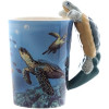Tasse - Mug - Anse forme de tortue - Tortues - Fonds marins - Idée cadeau
