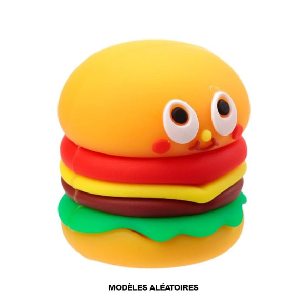 Taille-crayon - 1 trou - Burger - Frites - Modèle aléatoire - Petit format - Idéal trousse