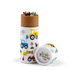 Mini crayons de couleurs - 12 couleurs - Boîte ronde - Enfant - Idéal pour voyage
