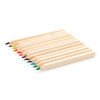 Mini crayons de couleurs - 12 couleurs - Boîte ronde - Enfant - Idéal pour voyage