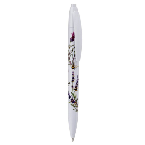 Stylo bille - Encre noire - Rétractable - 3 modèles assortis - Motif abeille et fleurs