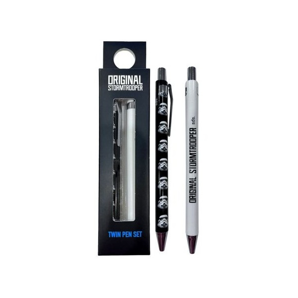 photo-Stylo bille - Star Wars - Stormtrooper - 2 modèles - Rétractable - Blanc/Noir