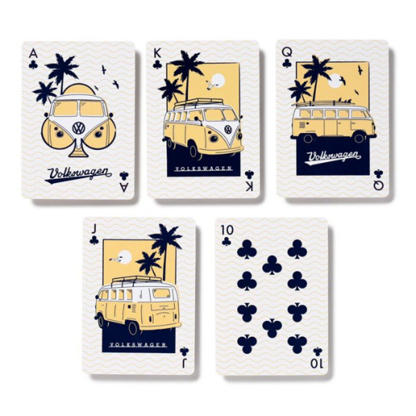 Jeu de  cartes - Traditionnel - Illustration Volkswagen officiel - 52 cartes + 2 jokers