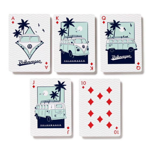 Jeu de  cartes - Traditionnel - Illustration Volkswagen officiel - 52 cartes + 2 jokers