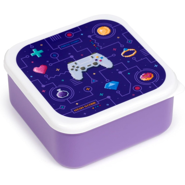 Boîtes à déjeuner - Assortiment 3 tailles - Plastique - Enfant - Game over - Design rétro