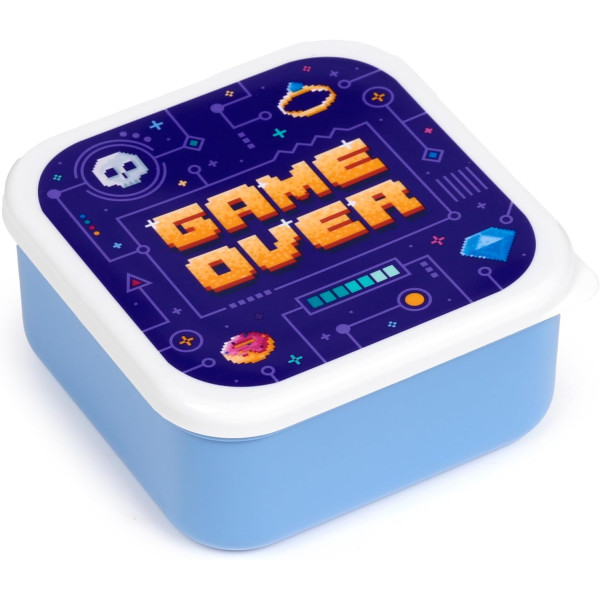 Boîtes à déjeuner - Assortiment 3 tailles - Plastique - Enfant - Game over - Design rétro