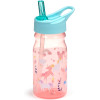 Boite à goûter et gourde avec paille - Licorne - Rose/Bleu - Plastique sans BPA