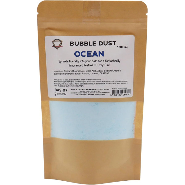photo-Poudre de Bain - Bombe de bain - Parfum océan - Sachet de 190g
