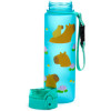 Gourde - Avec paille intégrée - Plastique sans BPA - 600ml - Enfant - Motif animal