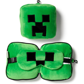 photo-Coussin de voyage - Avion, voiture, train - Coussin - Masque yeux - Pixel