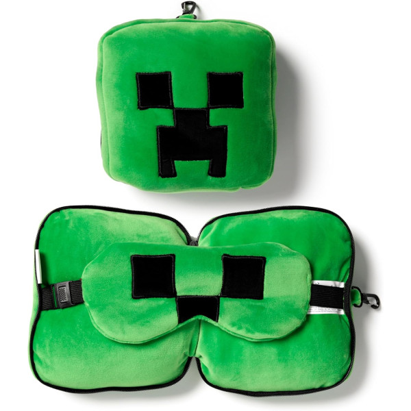 photo-Coussin de voyage - Avion, voiture, train - Coussin - Masque yeux - Pixel