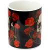 Tasse - Mug - Crâne + roses - Porcelaine - Punk/Gothique - Idée cadeau