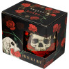 Tasse - Mug - Crâne + roses - Porcelaine - Punk/Gothique - Idée cadeau