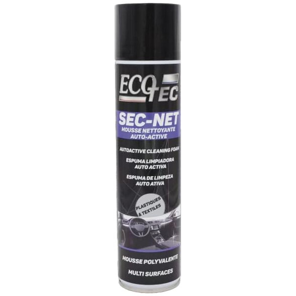 photo-Mousse nettoyante - Intérieur/extérieur - Voiture - Parfum frais - ECO TEC - SEC-NET