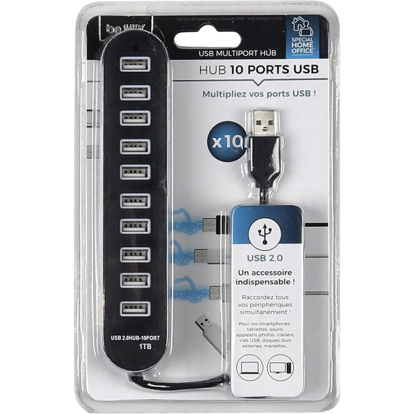 photo-Hub - 10 ports USB - USB 2.0 - Permet de connecter plusieurs appareils