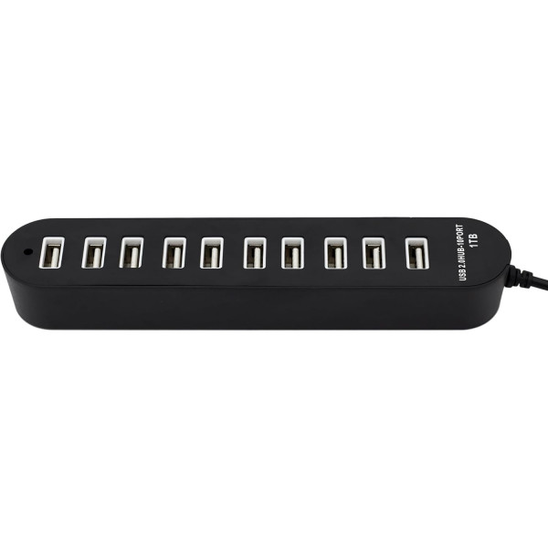 Hub - 10 ports USB - USB 2.0 - Permet de connecter plusieurs appareils