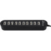 Hub - 10 ports USB - USB 2.0 - Permet de connecter plusieurs appareils