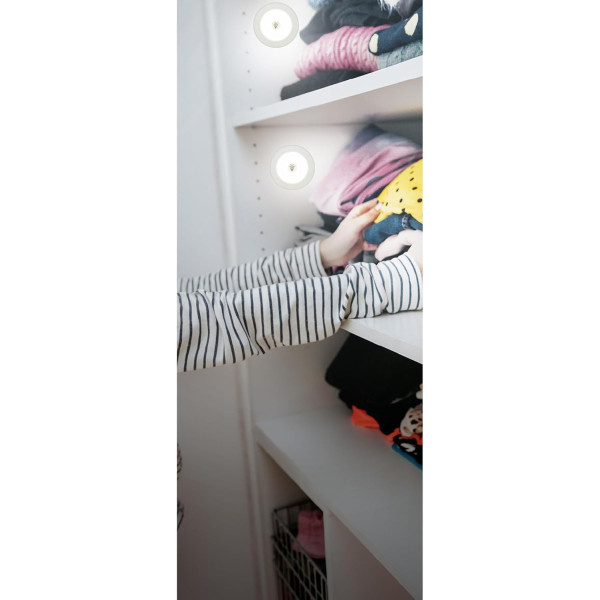 2 lampes LED - Avec télécommande - LED COB - Ultra lumineux - Se colle facilement