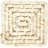 Dessous de plat - 15x15cm - Tressé en fibres naturelles - Pour plats chauds - Cuisine