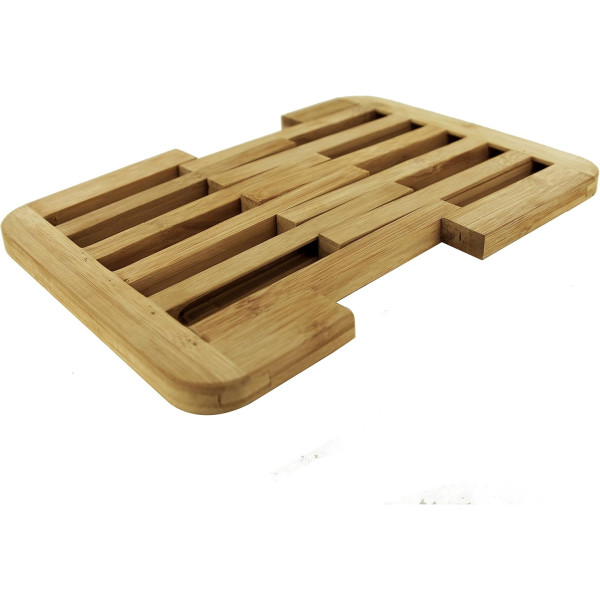 photo-Dessous de plat - Extensible - Bambou - 20,5x20,5cm + 10cm - Résistant