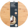photo-Plateau - Rond - Tournant - Bois bambou - 35cm diamètre - Idéal fromages, fruits, apéritif