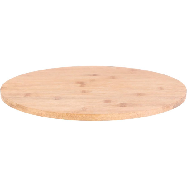 Plateau - Rond - Tournant - Bois bambou - 35cm diamètre - Idéal fromages, fruits, apéritif