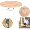 Plateau - Rond - Tournant - Bois bambou - 35cm diamètre - Idéal fromages, fruits, apéritif