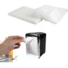 Serviettes en papier - Blanche - Pour distributeur - 12,5x8cm - 100 serviettes