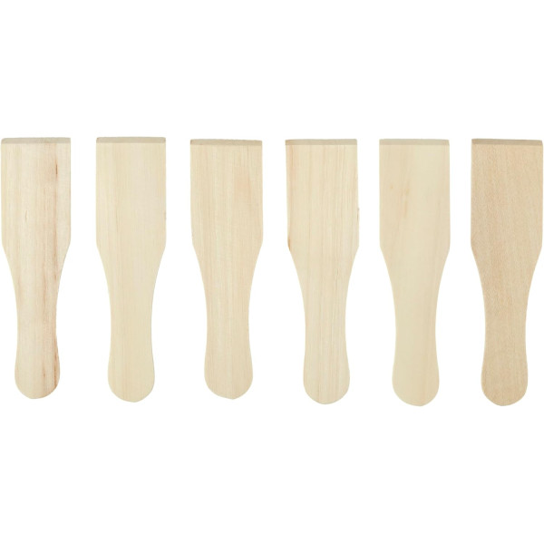 Spatules à raclette - Bois - Grattoir à raclette - Pour appareil à raclette - 6 pièces