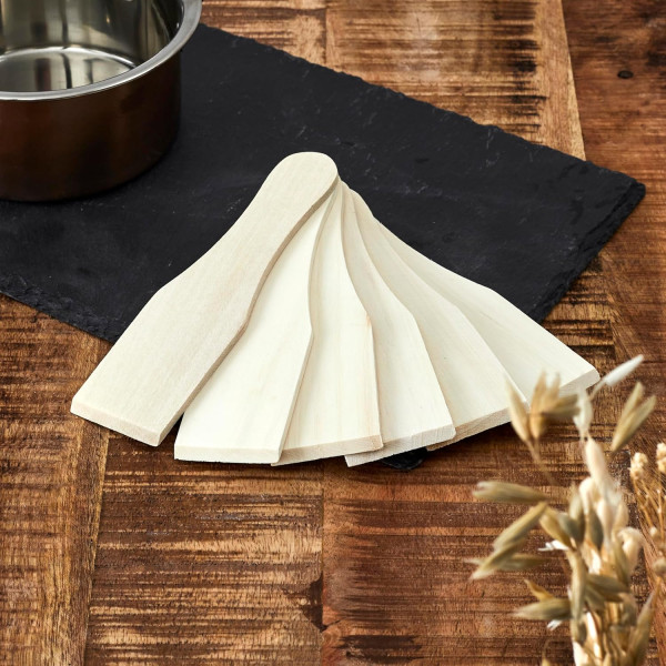 Spatules à raclette - Bois - Grattoir à raclette - Pour appareil à raclette - 6 pièces