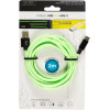 photo-Câble de charge rapide - TYPE C et USB - 2m de longueur - Couleur fluo
