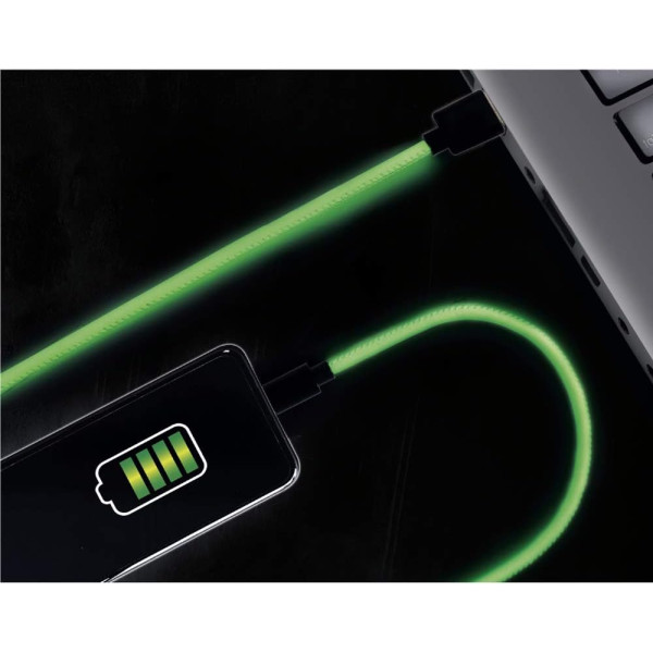 Câble de charge rapide - TYPE C et USB - 2m de longueur - Couleur fluo
