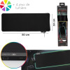 Tapis de souris - Gamer - Noir - Grand format 80x30cm - 2 ports USB + éclairage RGB