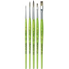 Pinceaux - Plat - Rond - Acrylique - Huile - Synthétique - Assortiment de 5 tailles + trousse - Da Vinci