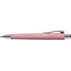 Stylo à bille - Rose - Encre bleue - Pointe moyenne - Grip - Rétractable - Faber-castell - Poly Ball