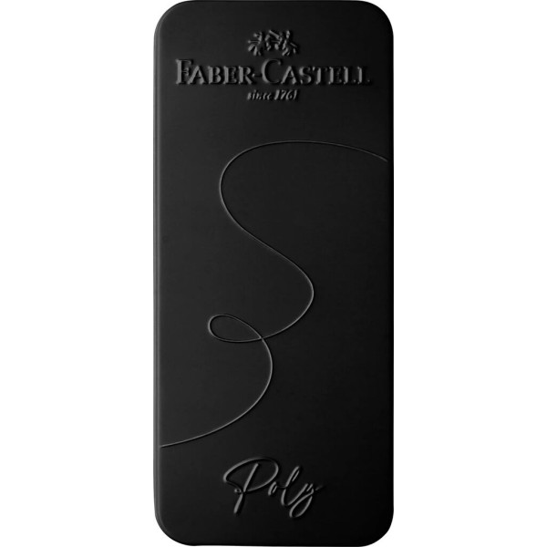 Stylo à bille et stylo plume - Noir - Encre bleue - Soft touch - Grip - Faber-castell - Poly Ball