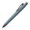 photo-Stylo à bille - Gris pierre - Encre bleue - Pointe moyenne - Grip - Rétractable - Faber-castell - Poly Ball