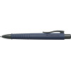 Stylo à bille - Bleu marine - Encre bleue - Pointe moyenne - Grip - Rétractable - Faber-castell - Poly Ball