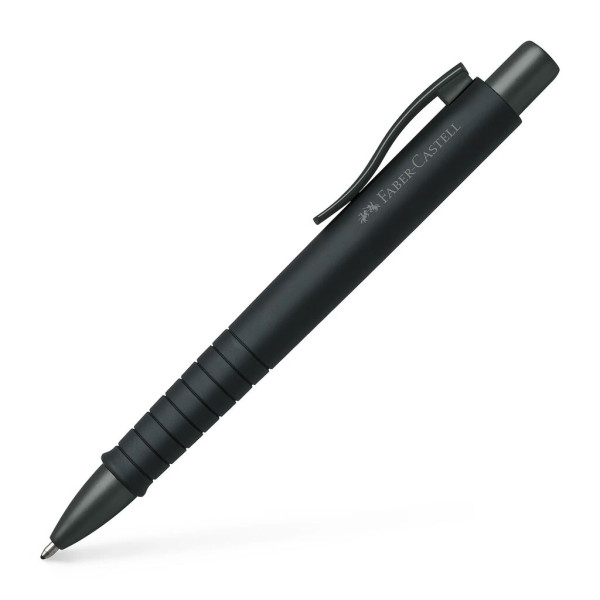 photo-Stylo à bille - Noir - Encre bleue - Pointe moyenne - Grip - Rétractable - Faber-castell - Poly Ball