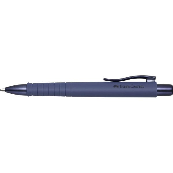 Stylo à bille - Violet - Encre bleue - Pointe moyenne - Grip - Rétractable - Faber-castell - Poly Ball