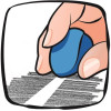 Gomme - Souple et molle - Bleu - Avec boîte hermétique - Forme escargot - Maped CrocCroc