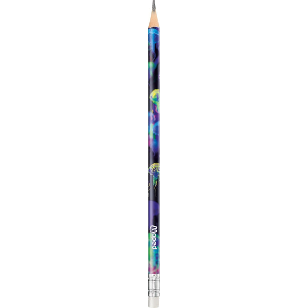 6 crayons graphite - HB - N°2 - Embout gomme - Mine résistante - Maped - Deepsea