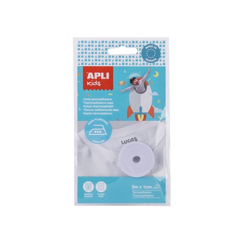 photo-Ruban thermocollant - 1 cm x 3 m - Blanc - Apli Kids