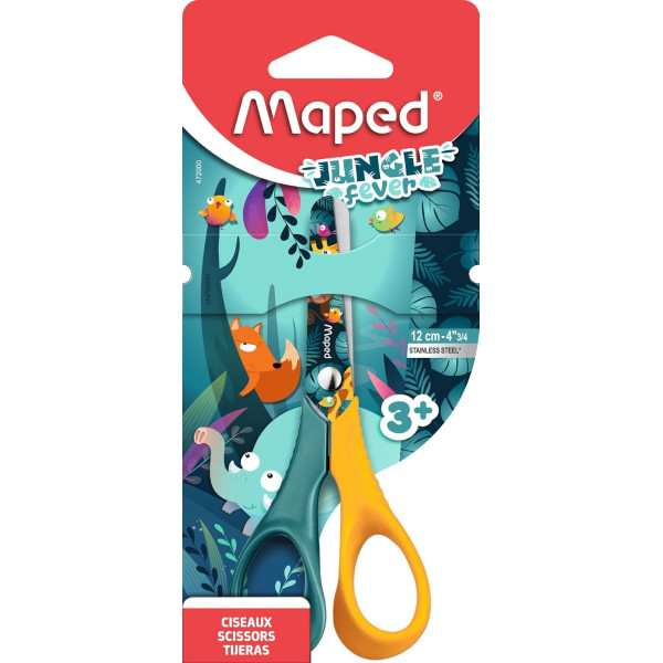 Ciseaux - Scolaire - Apprentissage - 12 cm - Dès 3 ans - Maped - Jungle Fever