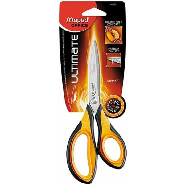 photo-Ciseaux - 18 cm - Lames acier - Ergonomique - Pour le bureau, loisirs créatifs - Maped Office