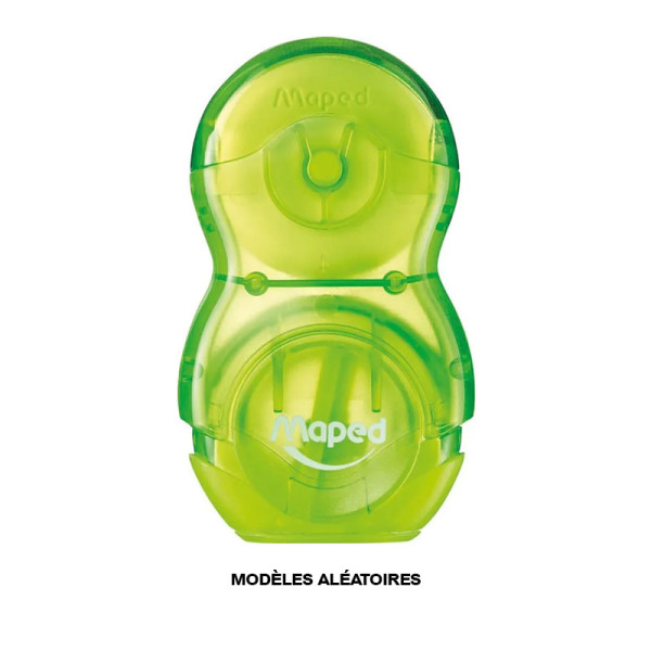 photo-Gomme et taille-crayon - 2 en 1 - Rechargeable - 1 trou - Idéal pour la trousse - Maped Loopy